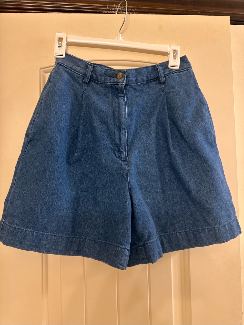 Vintage Westbound Relaxed High-Rise Denim Bermuda Shorts in Blue